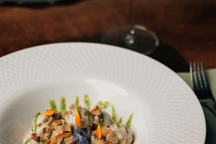 Plated gourmet dish